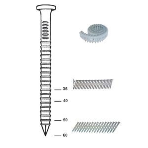 Cuie în bandă JDB 20° 2,8 x 25 inelate INOX - Cutie 2000 buc.