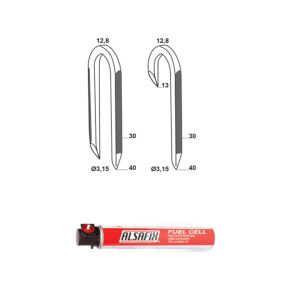 Pack Cuie scoaba in banda 3,15 x 40/13 galvanizate - Cutie 2.000 buc. inclusiv 2 Cartuse Gaz 