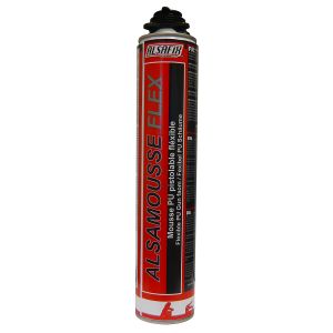 Spuma poliuretanica pentru pistol, flexibilă, Alsafix Alsamousse FLEX tub 750 ml