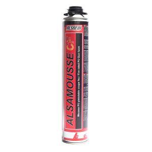 Spuma poliuretanica pentru pistol, rezistentă la foc, Alsafix Alsamousse tub 750 ml