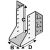 Suport metalic (papuc A) grindă lemn - 32x174x2 mm